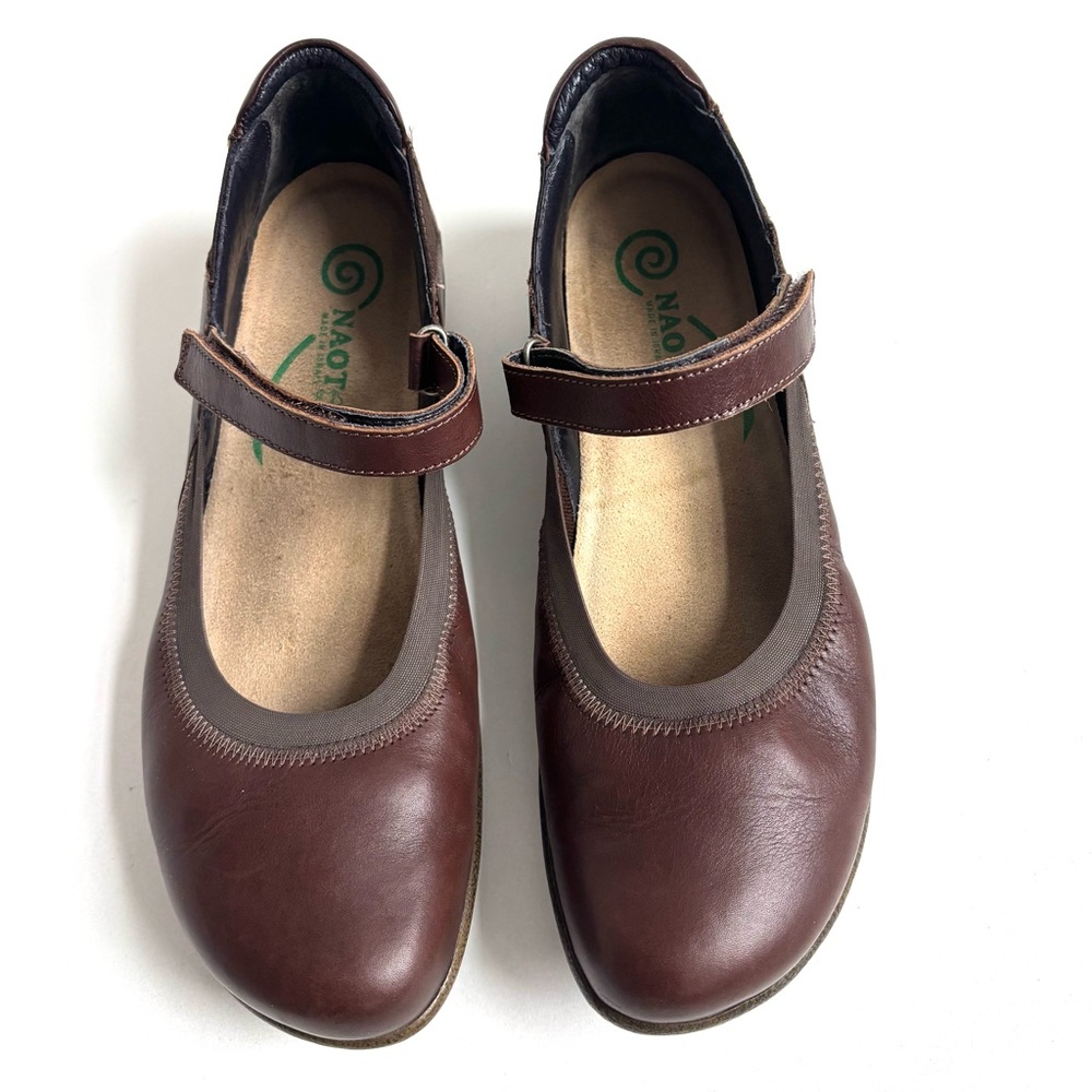 Naot Koati Mary Jane Flats Leather Shoes 
Toffee Walnut Sz EU 40 US 9-9.5 Brown